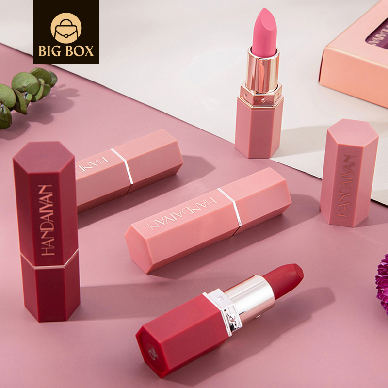BigBox 6pcs set fashion make-up matte lipstick set non stick cup lipstick gift box 6 color/ set