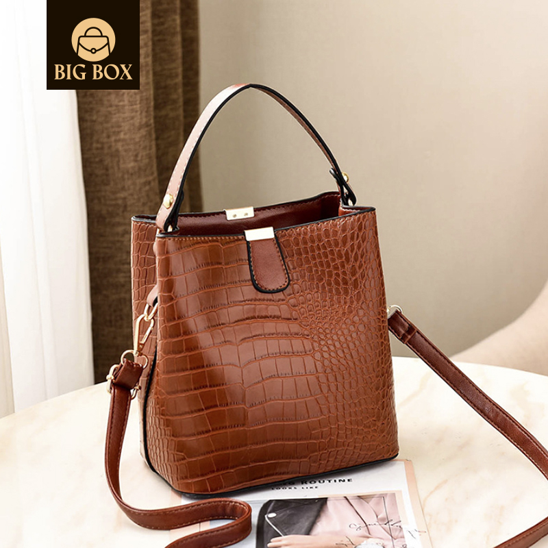 BigBox Luxury Brand custom Women Tote Bag Wholesale High Quality Fashion PU Leather Bags Bucket Handbags For Women