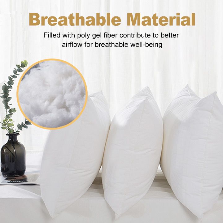 2PCS Set Of 2 Bed Pillow RANDOM  (Pair- Pure Fibre Filled)