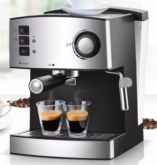 Espresso Coffee Maker Machine, Cappuccino, Mocha, & Latte Maker 15 Bar Fast Heating Espresso Coffee machine with Milk Frother Wand for Cappuccino, Semi Automatic 1.6L ,850w commercial Coffee maker