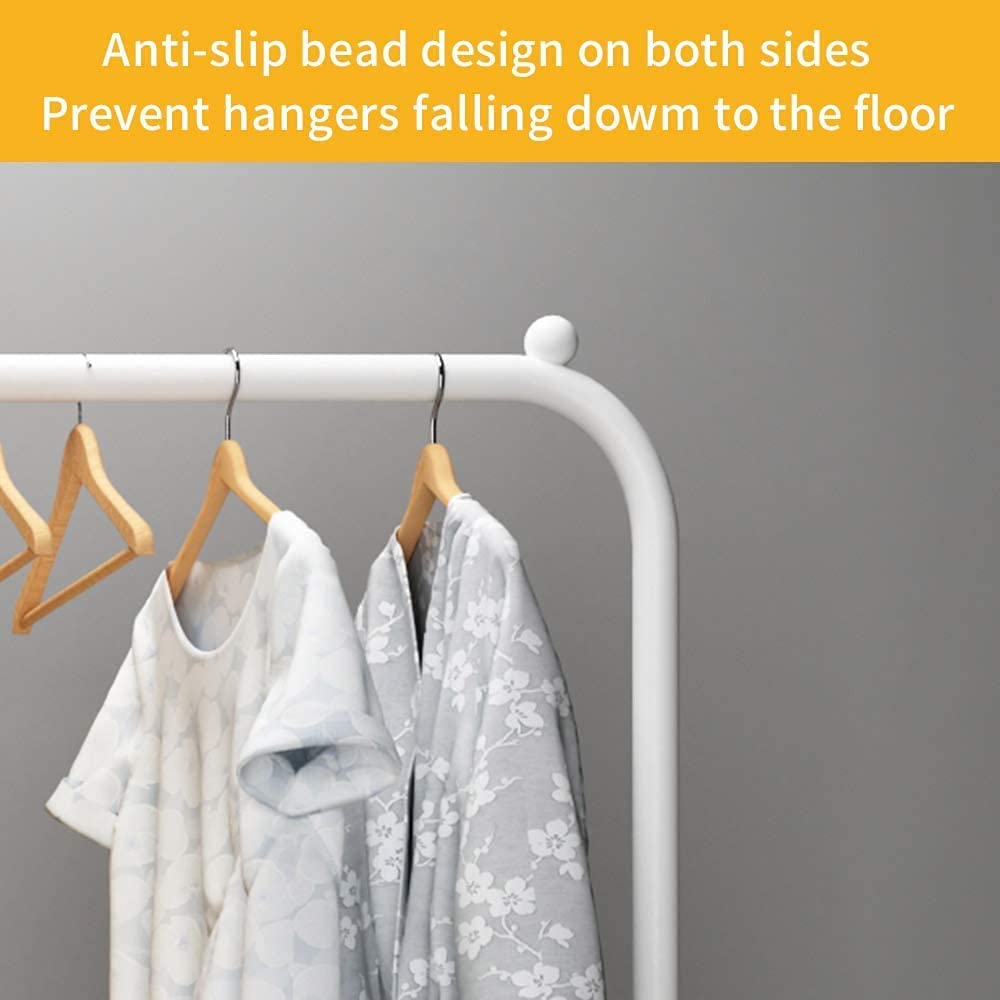 Classic Multipurpose Double Garment Rack Heavy Duty Metal Cloth Rail with 2 Bottom Shelf Coat Jacket Hanging Hanger Shoe Stand for Home, Hotel, Shop Wardrobe Space Organizer