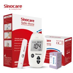 Sinocare Safe Accu Diabetes Testing Kit/Blood Glucose Monitor Sugar Test Kit 10 Test Strips /Lancets meter kit (10pcs)