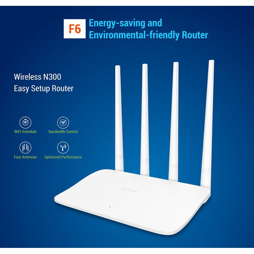 F6 Router Wireless N300 Easy Setup Router With 4 external 5dbi antennas