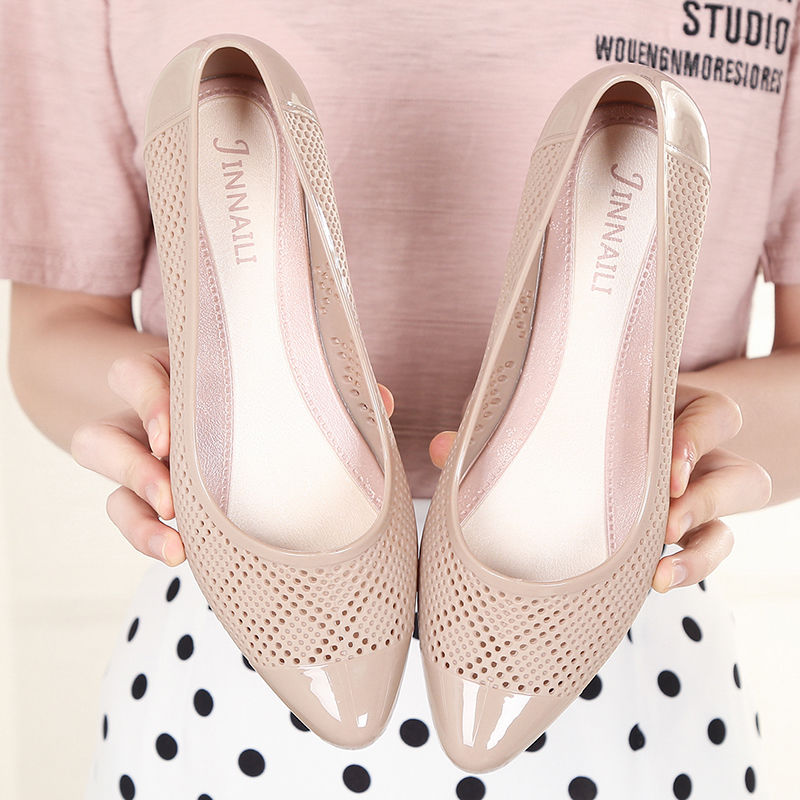 Fashion Sandals women&apos;s fashion single shoes thick heel anti slip shallow mouth casual women&apos;s shoes