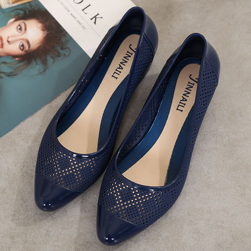 Fashion Sandals women&apos;s fashion single shoes thick heel anti slip shallow mouth casual women&apos;s shoes