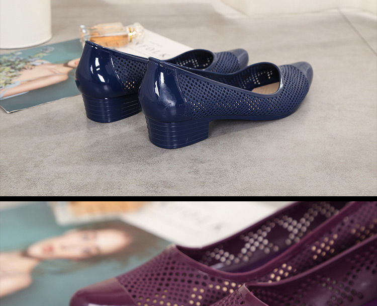 Fashion Sandals women&apos;s fashion single shoes thick heel anti slip shallow mouth casual women&apos;s shoes