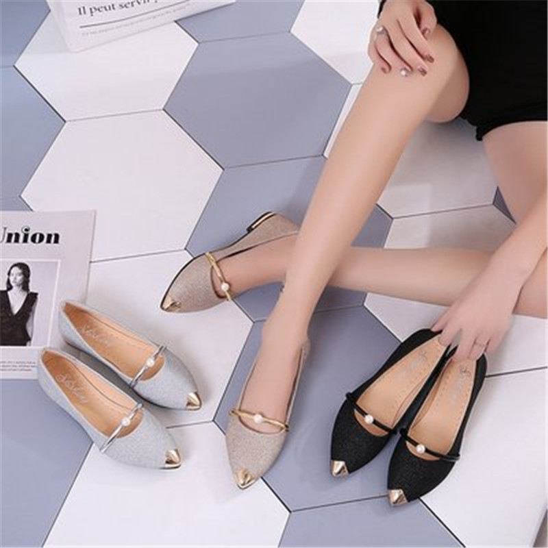 women shoes pointed flat  single shoes laides Ballerinas and Flats