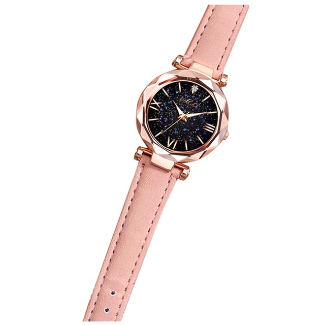 Luxury Women Watch Unisex Stars Starry Frosted Belt Watch Women Watches