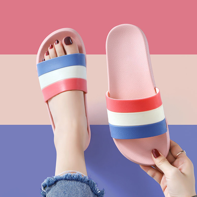 Fashion Women Floral Indoor Home Slippers Soft Slippers  Flip Flops Slides Slippers  Women Shoes