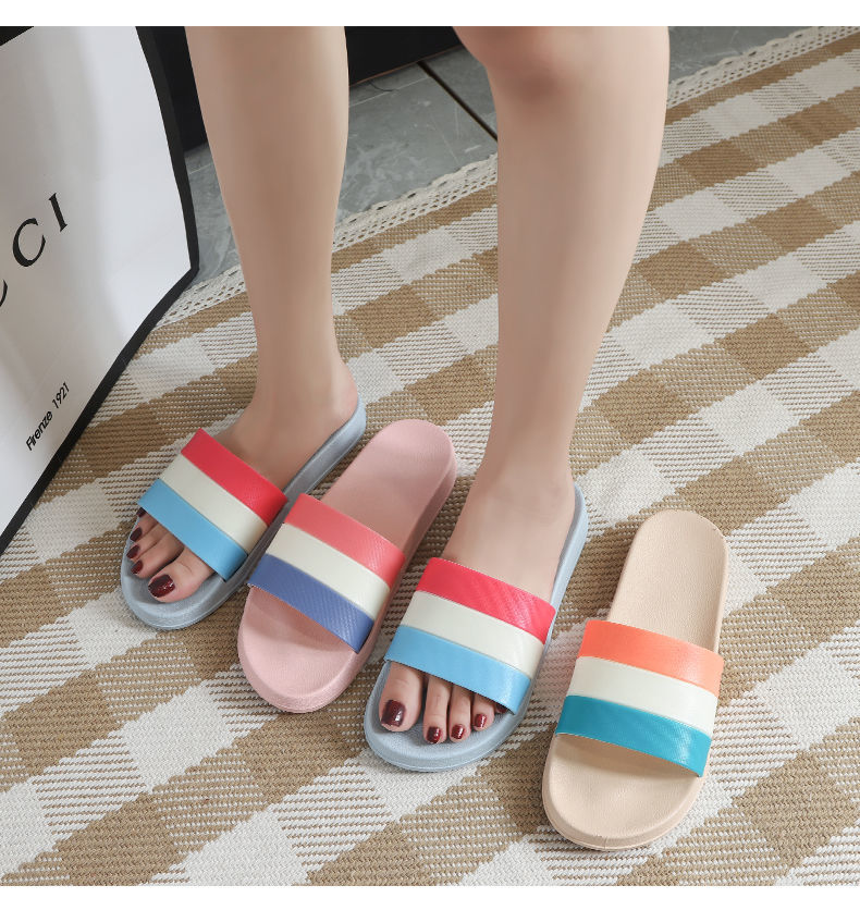 Fashion Women Floral Indoor Home Slippers Soft Slippers  Flip Flops Slides Slippers  Women Shoes