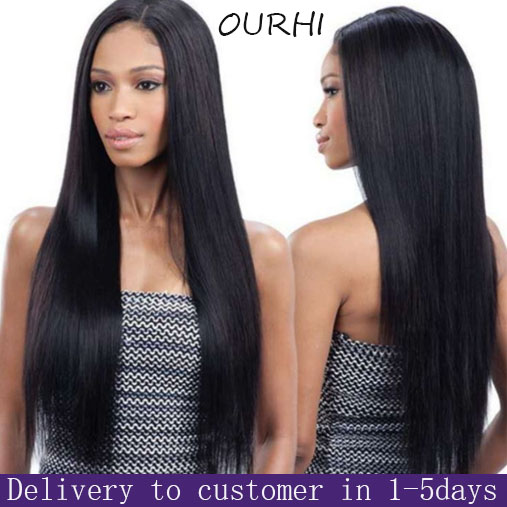 Ladies Gift Long Straight Hair  Middle Part Black Wigs For Women Wigs girl wigs Fast delivery within 1-5 days