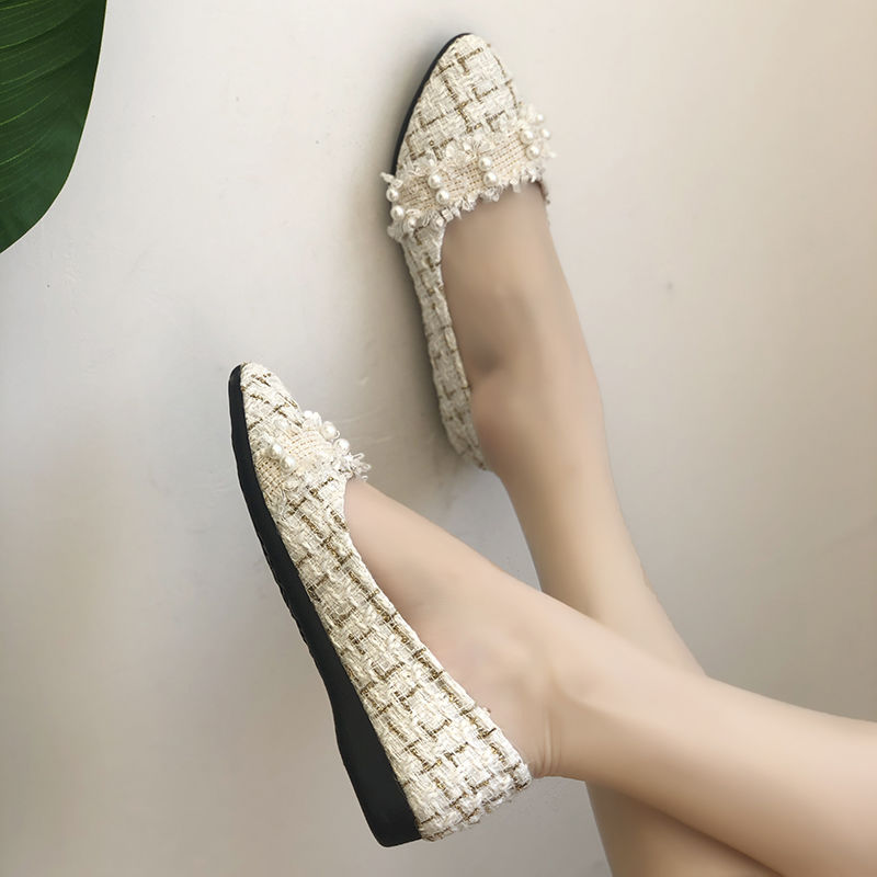 Shoes Women Flat Bottomed Versatile Flat Bottom Students Shallow Single Shoes   Ballerinas and Flats