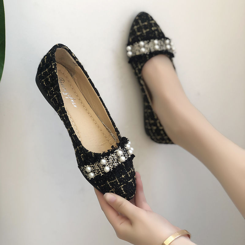 Shoes Women Flat Bottomed Versatile Flat Bottom Students Shallow Single Shoes   Ballerinas and Flats