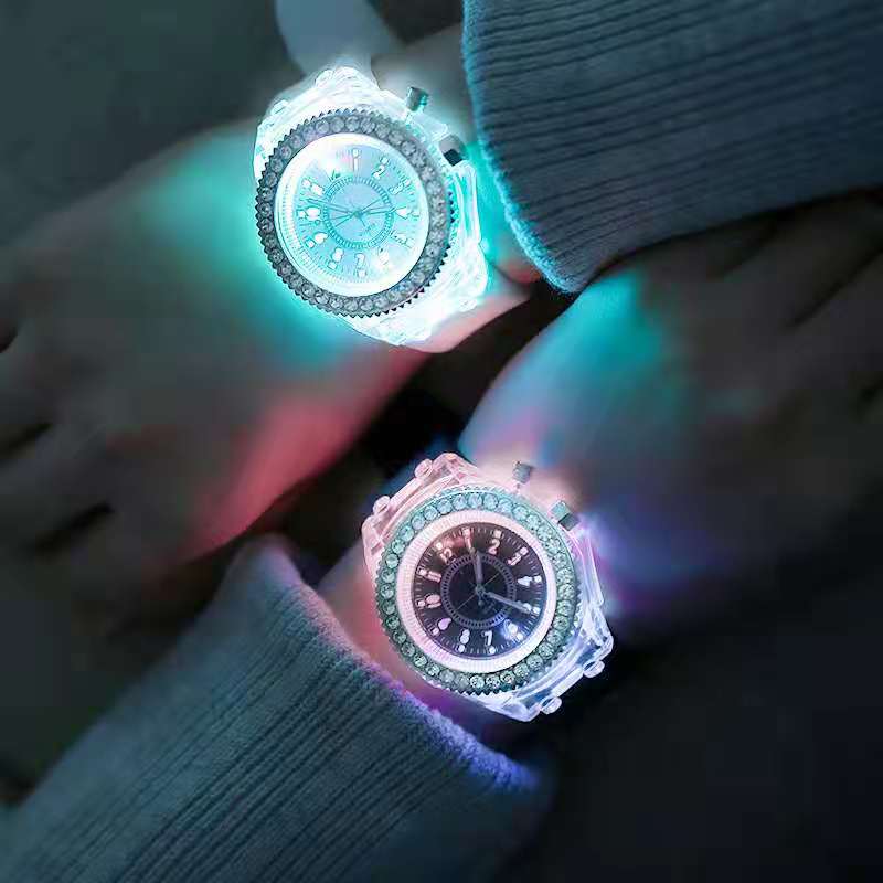 Fashion light girl boy  watches  children light Women Watches men watch