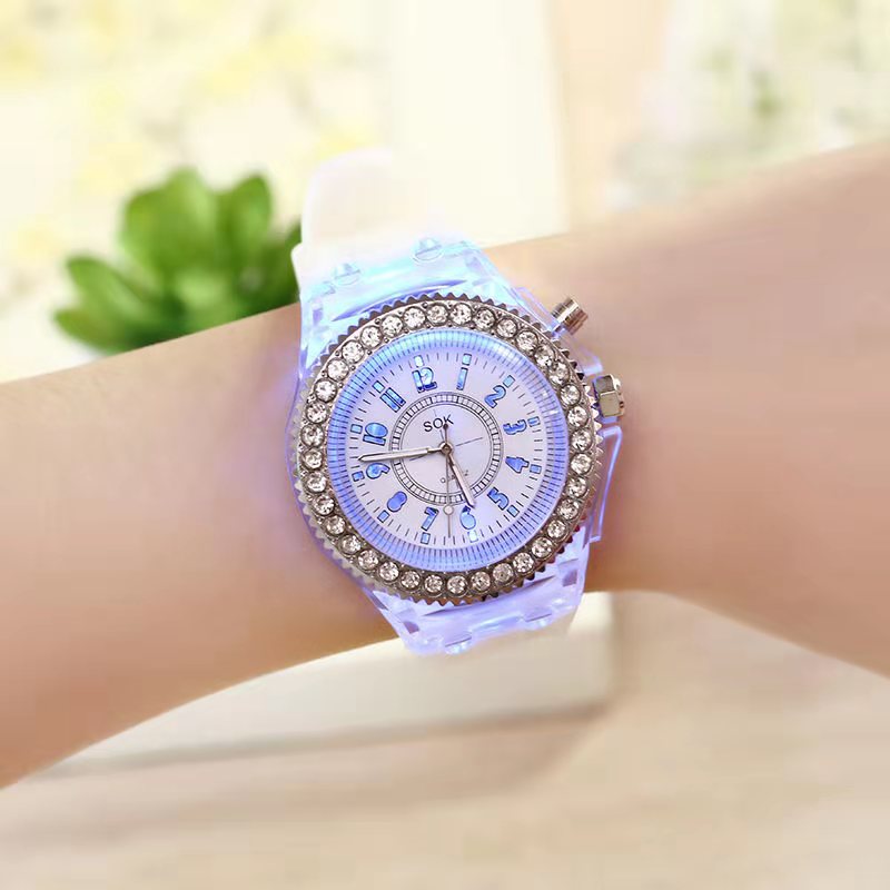 Fashion light girl boy  watches  children light Women Watches men watch