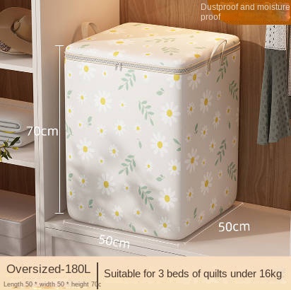 Fast delivery within 1-5 days New Arrival 180 L high-capacity Clothes Quilt Bins Container Organizers with Handle Fabric Storage Boxes with Lids for Bedroom Closet Wardrobe