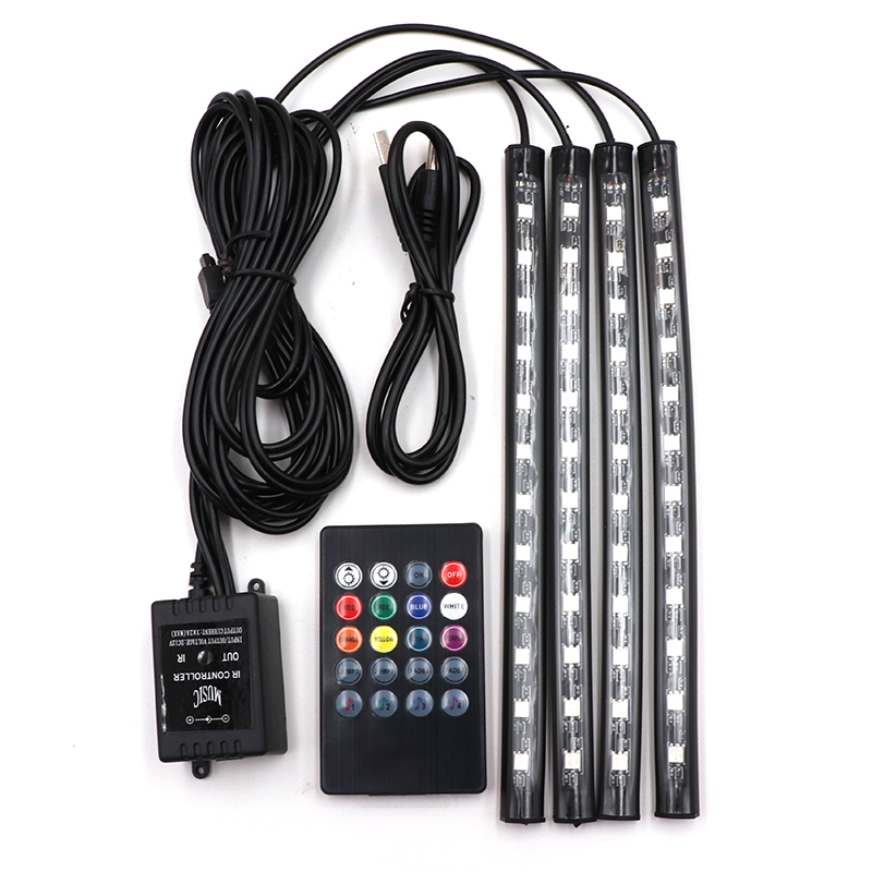 Car Interior Atmosphere LED Dash Floor Foot RGB LED Strip Decorative Light  Multiple lighting