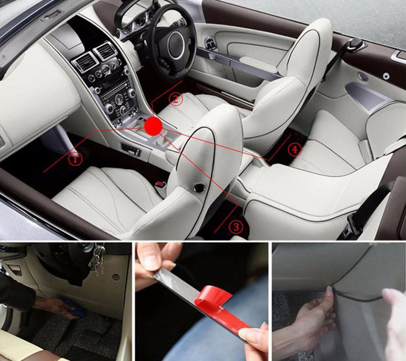 Car Interior Atmosphere LED Dash Floor Foot RGB LED Strip Decorative Light  Multiple lighting