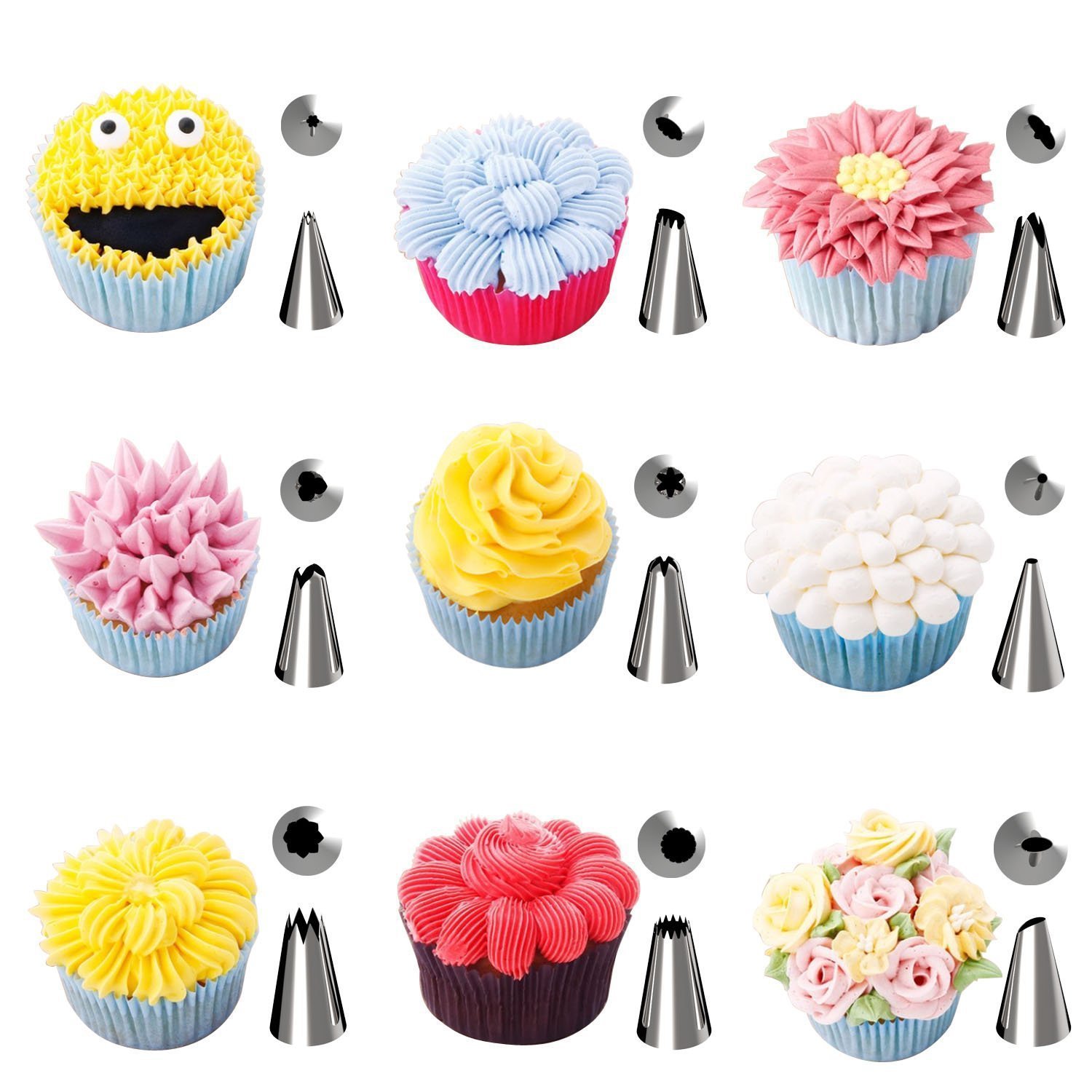 72-piece cake decorating baking kitchen tools cream decoration scraper squeeze bag blue pink green