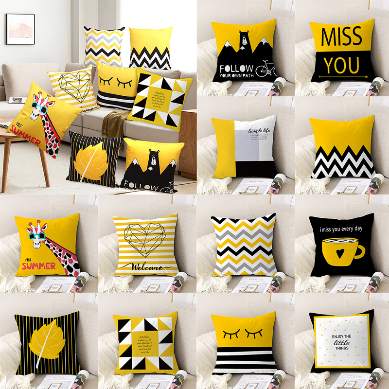 PillowcaseTropical Geometry Pillow Case Home Decor Sofa Living Room Throw Pillow Cover
