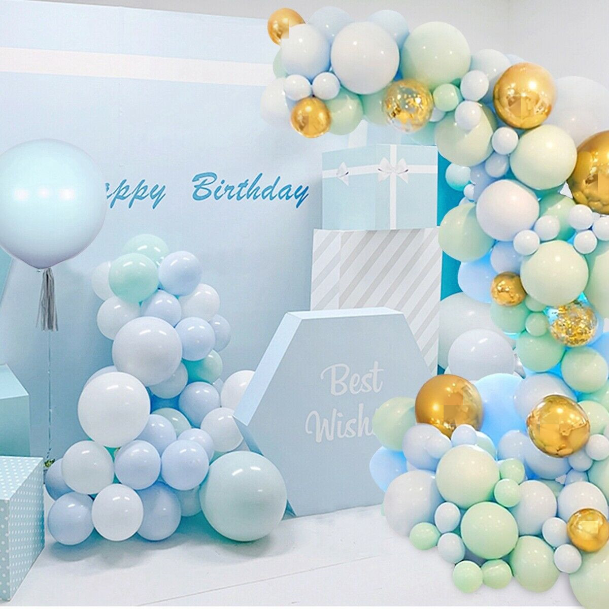 Birthday wedding party background wall decoration balloon combination macaron balloon package