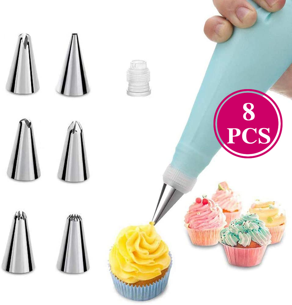 8 PCS  set Decorating nozzle Decorating bag converter Kitchen baking tools