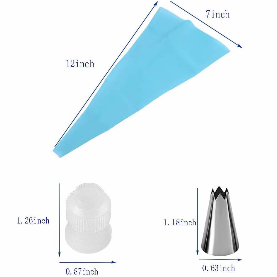 8 PCS  set Decorating nozzle Decorating bag converter Kitchen baking tools