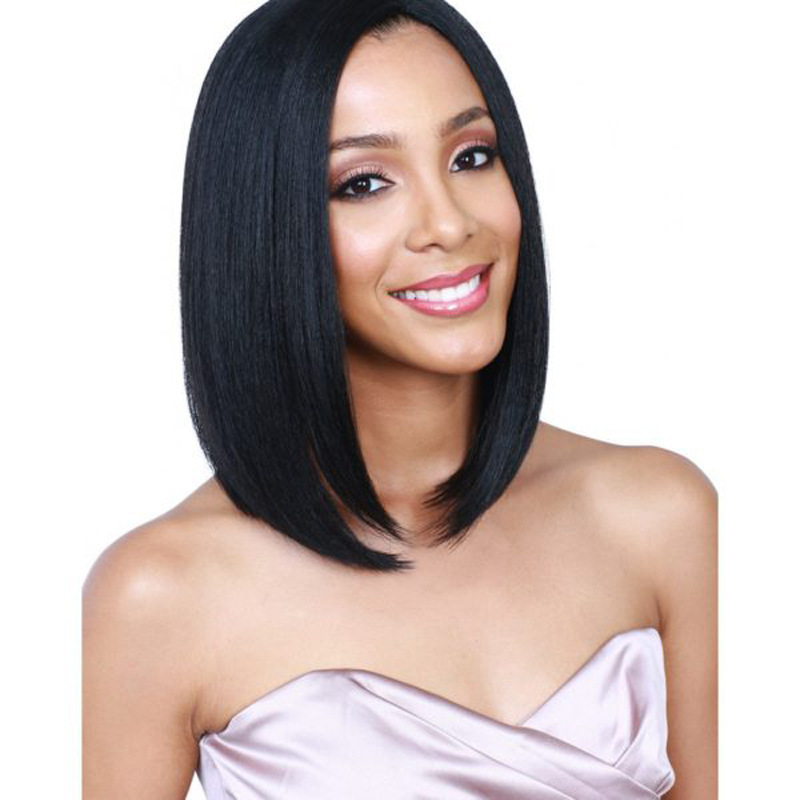 【 New Year】Wig women's mid-point bangs mid-length straight hair shoulder-length African fashion wig