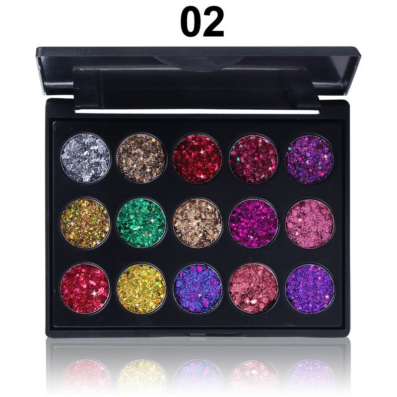 15 Color Glitter Eye Shadow Pallete  Eye Makeup Palette Long-lasting Make Up Eyeshadow Palette
