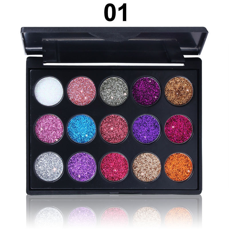 15 Color Glitter Eye Shadow Pallete  Eye Makeup Palette Long-lasting Make Up Eyeshadow Palette