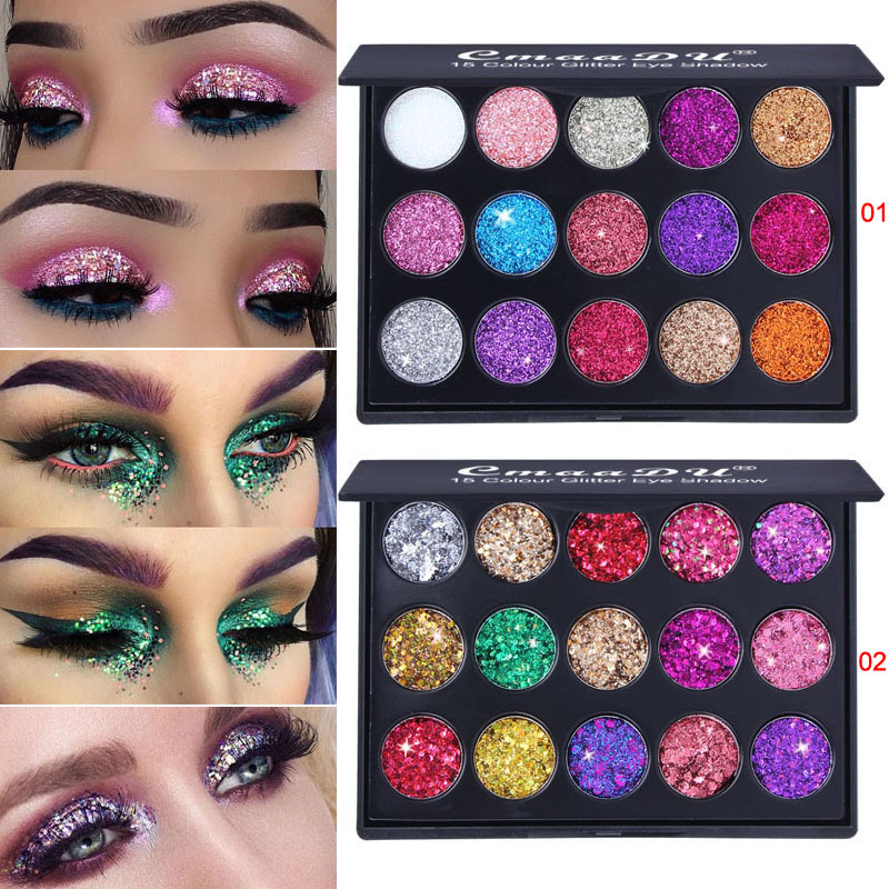 15 Color Glitter Eye Shadow Pallete  Eye Makeup Palette Long-lasting Make Up Eyeshadow Palette