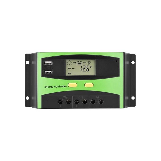 10A Pwm 12V 24V Digital Solar Controller Lcd Function Dual