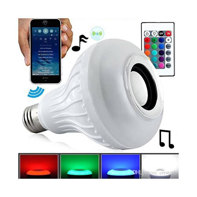 Generic LED light bulb with speakers bluetooth smart music bulb multi colour