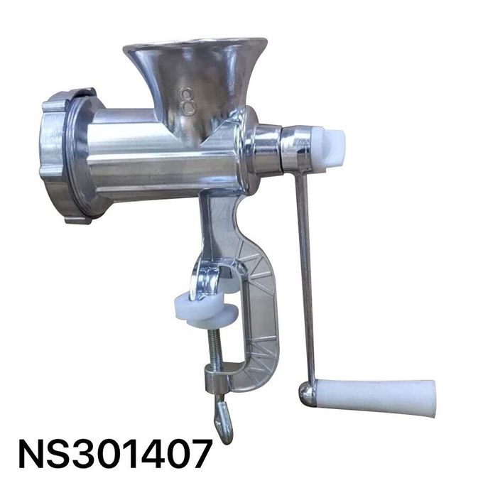 Premier Manual Meat Grinder - Meat Mincer with Clamp Hand Crank Cast Iron Mincer  for Home Kitchen Butchery Shop, Sausage Making & Food Prep
