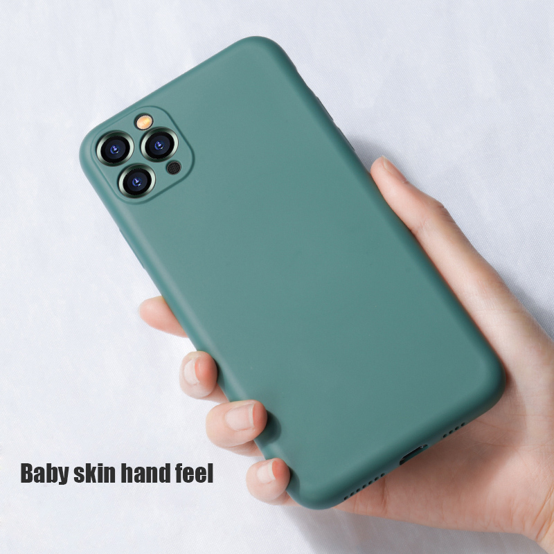 Phone full case cover liquid silicone phone case for iphone 11 pro max x xs 8 7 6 6s plus 5 5s se
