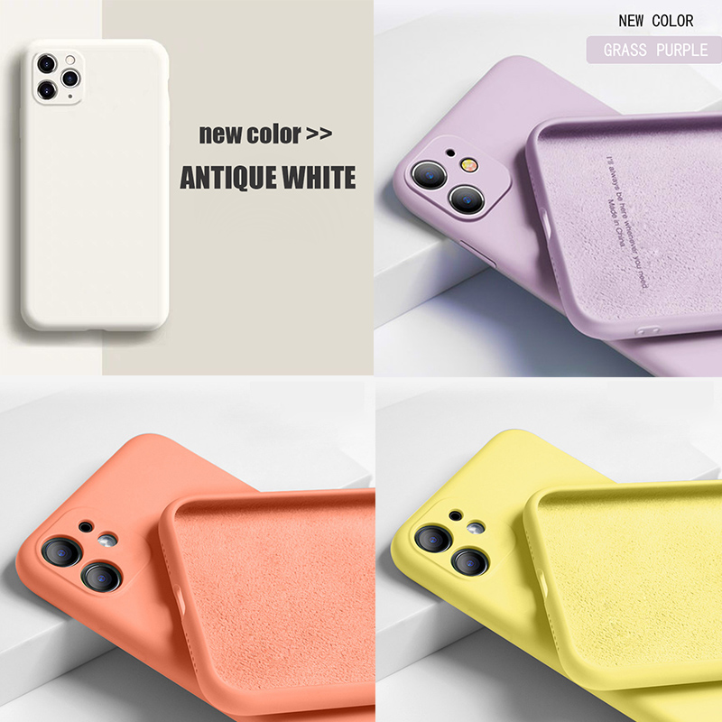 Phone full case cover liquid silicone phone case for iphone 11 pro max x xs 8 7 6 6s plus 5 5s se