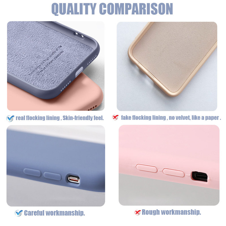 Phone full case cover liquid silicone phone case for iphone 11 pro max x xs 8 7 6 6s plus 5 5s se