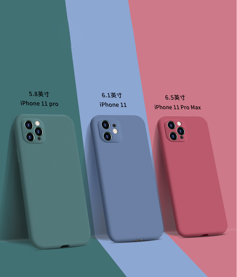 Phone full case cover liquid silicone phone case for iphone 11 pro max x xs 8 7 6 6s plus 5 5s se