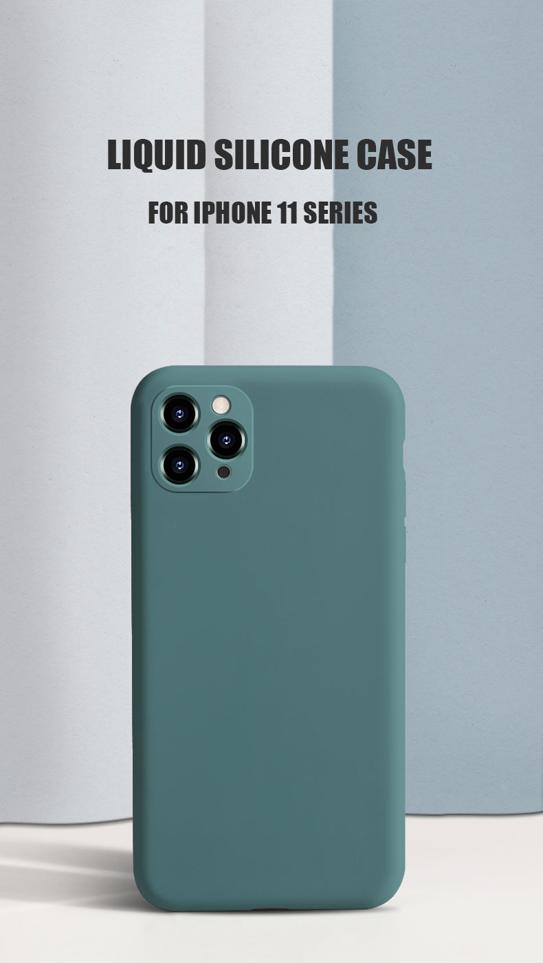 Phone full case cover liquid silicone phone case for iphone 11 pro max x xs 8 7 6 6s plus 5 5s se
