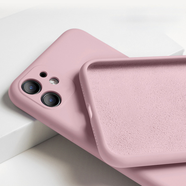 Phone full case cover liquid silicone phone case for iphone 11 pro max x xs 8 7 6 6s plus 5 5s se