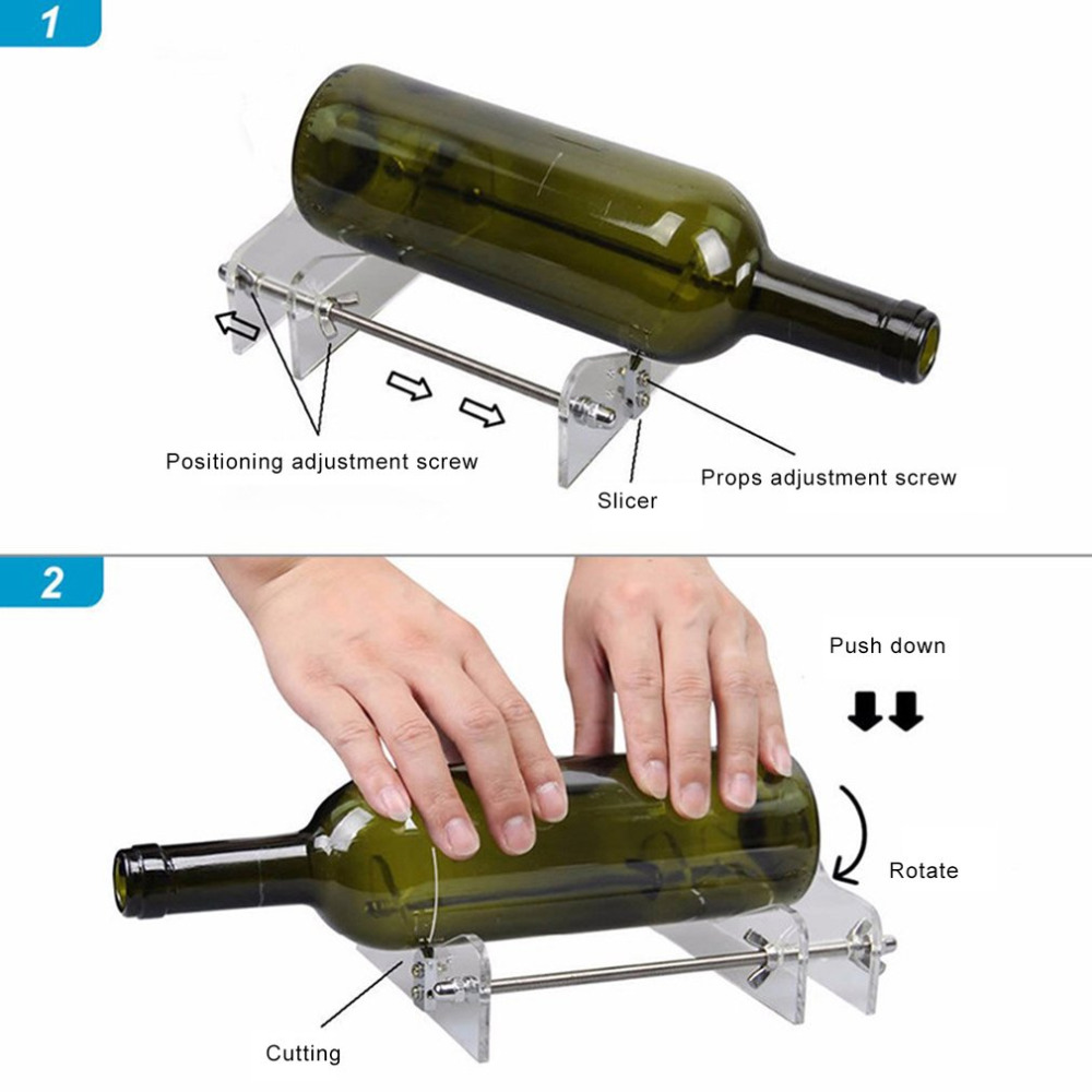 Long Glass Bottles Cutter Machine Cutting Tool For Wine Bottles Safety Easy To Use DIY Hand Tools Kitchen Supplies Restaurant Coffee Supplies