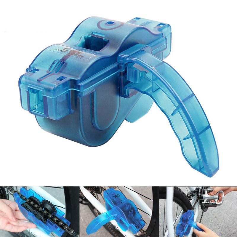 Cycling Bike Portable Chain Cleaner Bicycle Clean Machine Brushes Scrubber Wash Tool