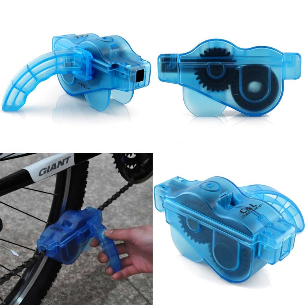 Cycling Bike Portable Chain Cleaner Bicycle Clean Machine Brushes Scrubber Wash Tool