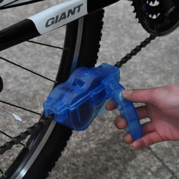 Cycling Bike Portable Chain Cleaner Bicycle Clean Machine Brushes Scrubber Wash Tool