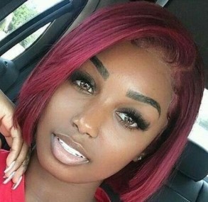 Western style Ms Bob head Short straight hair High temperature wire Chemical fiber hair cover wig