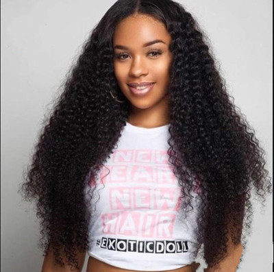 Africa Pre-lace Wig Middle point Long curly hair Chemical fiber headgear