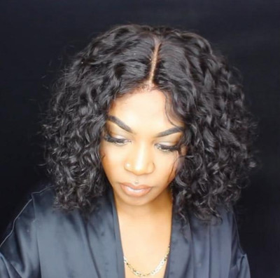 Africa Wig Western style Short curly hair Explode Middle score wig