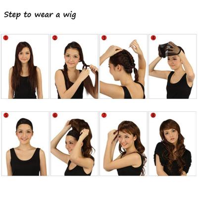 Western style Short straight hair wig Gradient High temperature wire Chemical fiber headgear