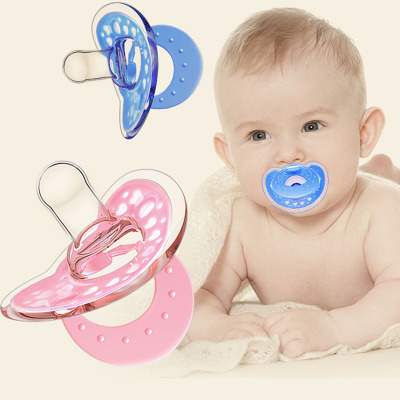 Baby Silicone Pacifier Soothing Infants Bite Chew Supplies Newborn Comfort Appease Nipple