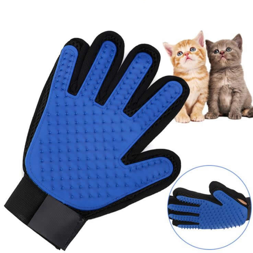 True Touch Five Finger Deshedding Glove- Premium Version, Gentle Grooming Glove Great